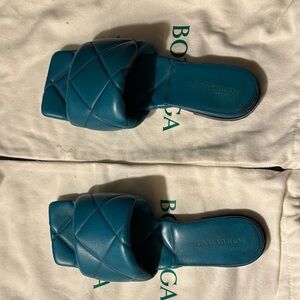 Bottega Veneta Blue Quilted Sandals